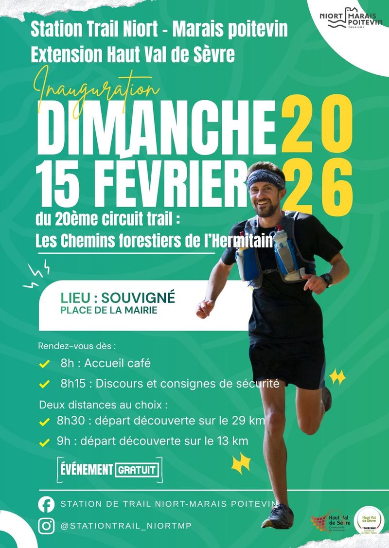 Inauguration du 20ème parcours de la Station de trail de Niort Marais Poitevin